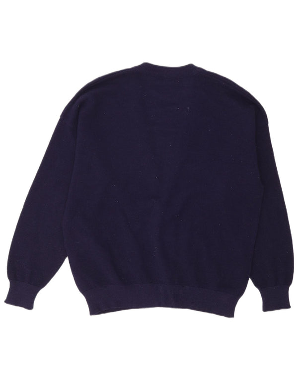 Pulover cardigan pentru bărbați Lacoste Mărimea 6 XL Lână bleumarin
