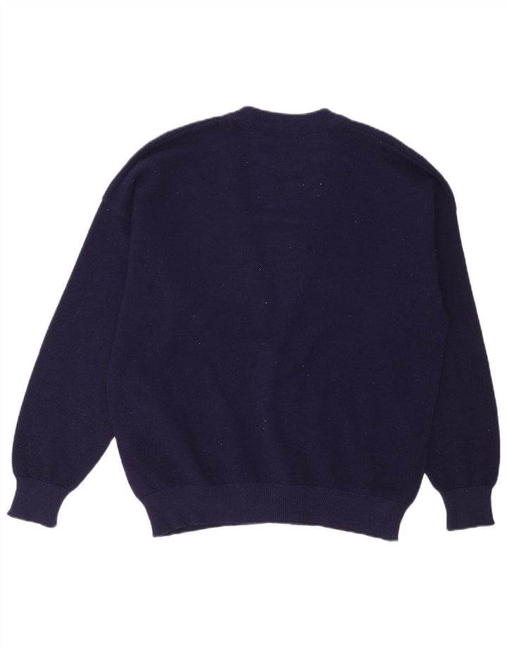 Pulover cardigan pentru bărbați Lacoste Mărimea 6 XL Lână bleumarin
