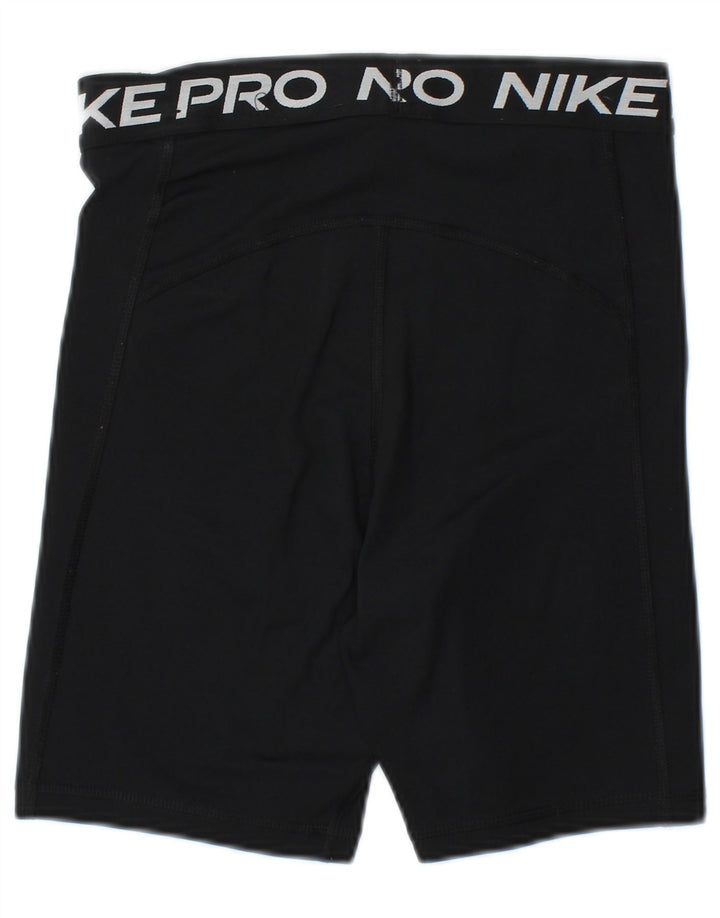 Pantaloni scurti sport NIKE Dri Fit Graphic pentru femei UK 8 Small Black