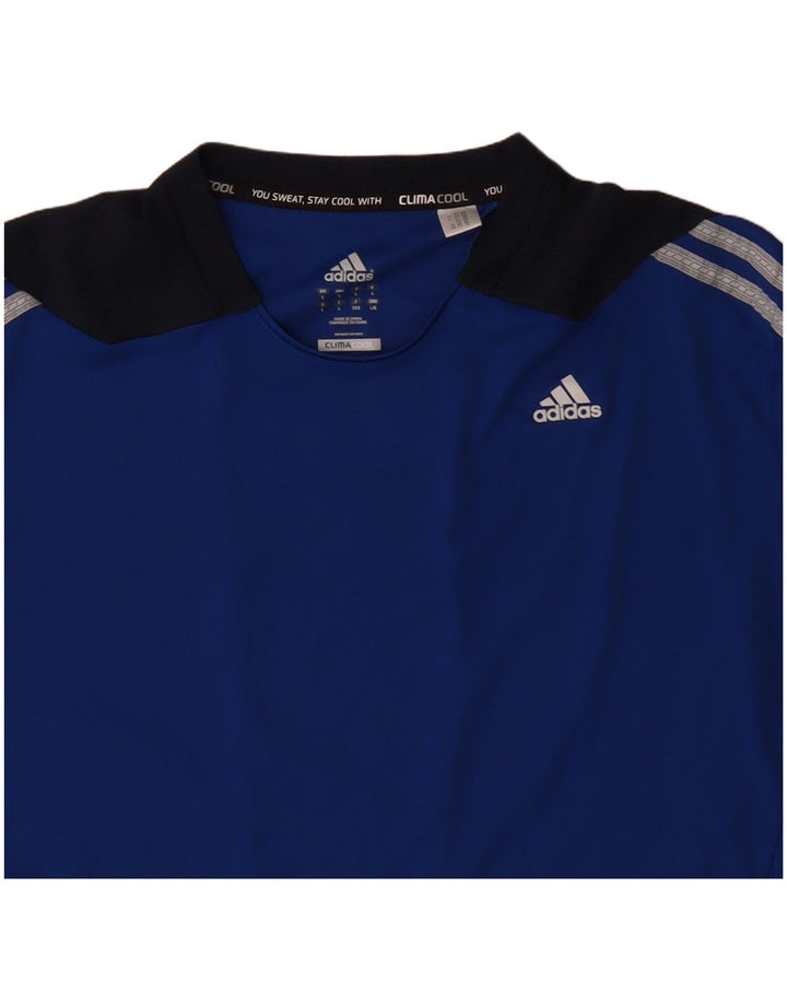 Tricou ADIDAS Climacool pentru bărbați Top mare, albastru, poliester color bloc