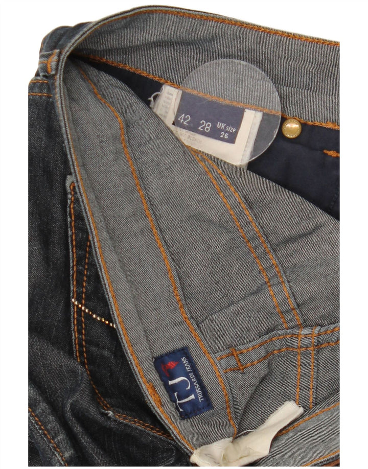 Trussardi blugi subțiri pentru femei W26 L30 bumbac bleumarin