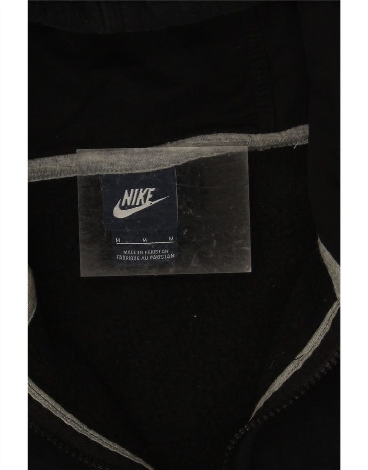 Pulover Nike pentru bărbați, cu fermoar, bumbac mediu negru