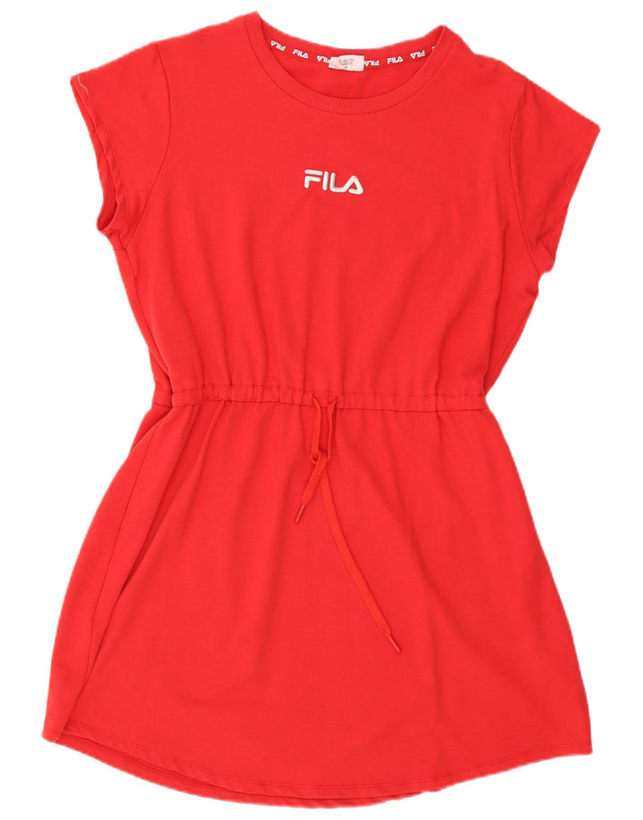 Rochie de bază cu grafică Fila pentru femei UK 18 XL bumbac roșu