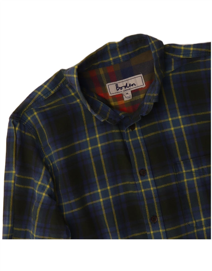 Cămașă de flanel pentru bărbați BODEN, bumbac cu carouri verde mediu