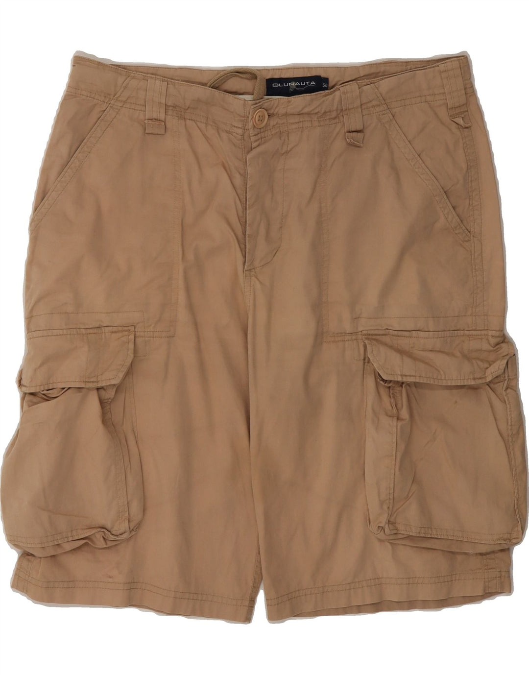 BLU NAUTA Mens Cargo Shorts IT 50 Large W36 Beige Cotton Vintage Blu Nauta and Second-Hand Blu Nauta from Messina Hembry 