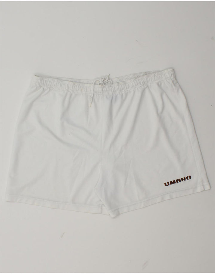Pantaloni scurți sport Umbro pentru bărbați XL, alb, poliester