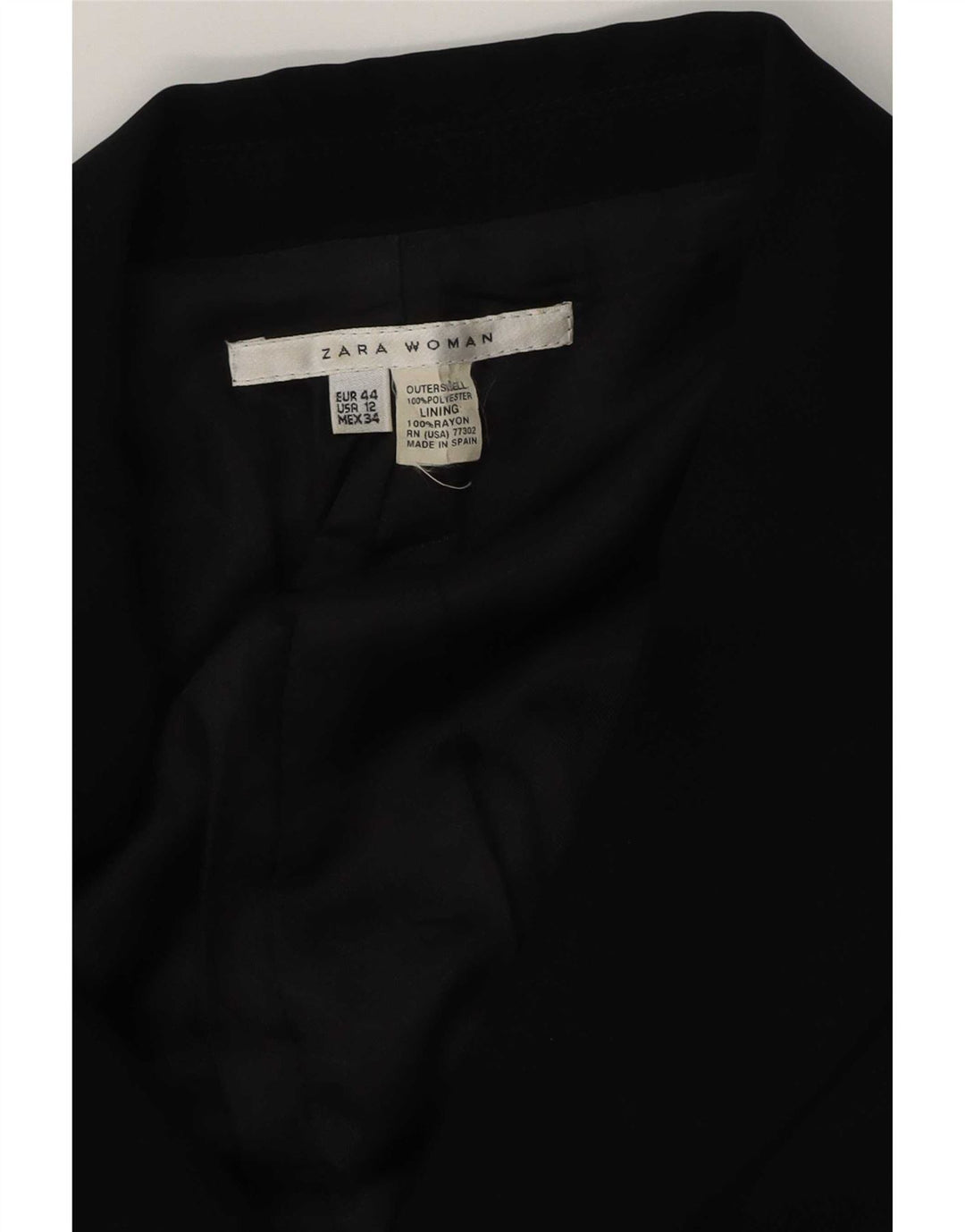 Blazer pentru femei Zara cu 2 nasturi EU 44 XL Poliester negru