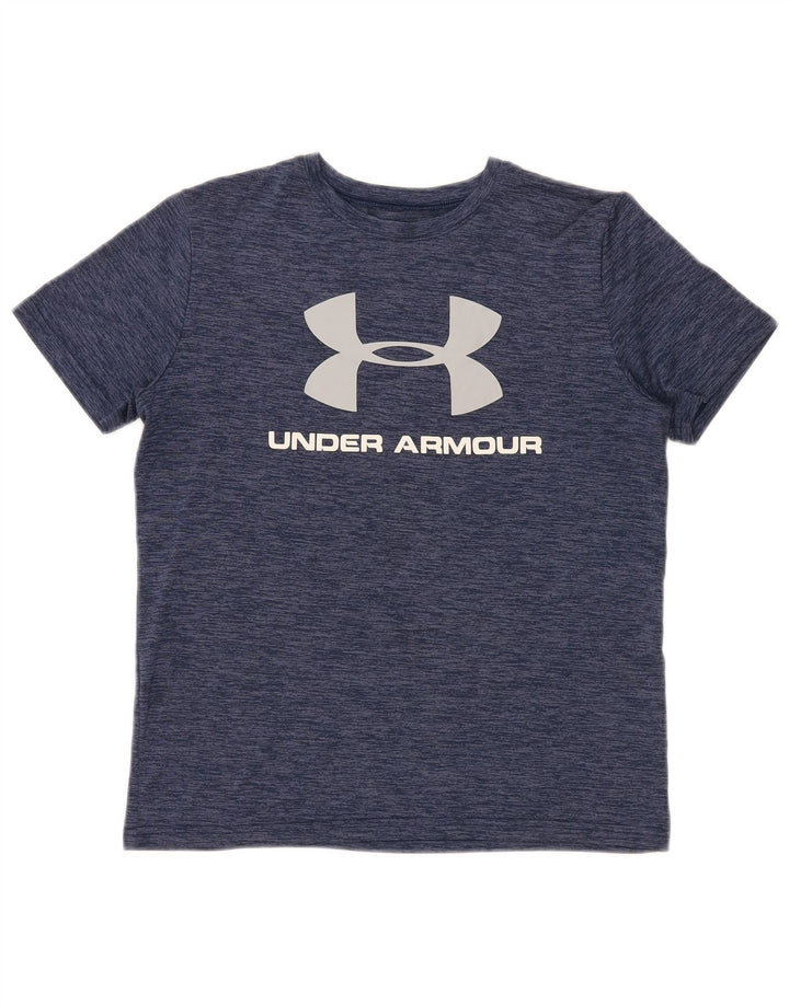 UNDER ARMOUR Băieți Heat Gear Tricou grafic Top 13-14 ani XL Bleumarin