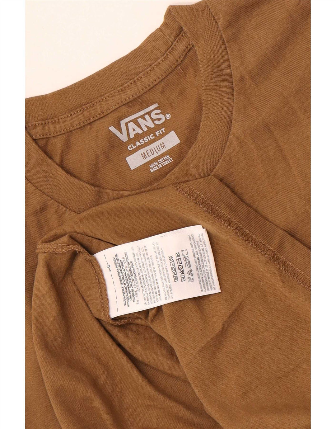 Tricou grafic Vans Classic Fit Top Bumbac Bej Mediu