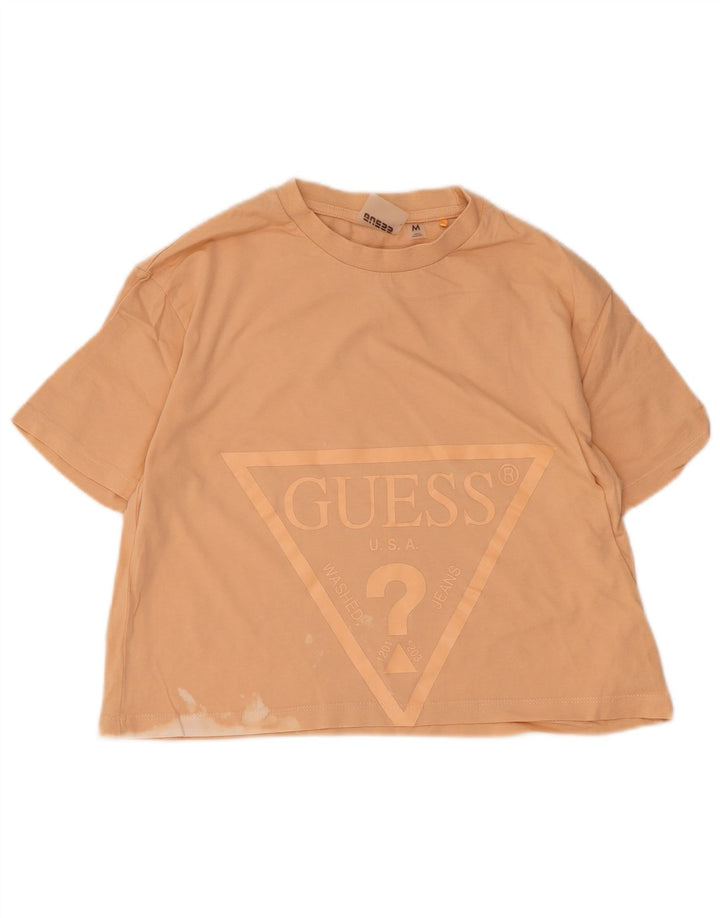 Tricou Crop Graphic pentru femei Guess Top UK 12 Medium Orange