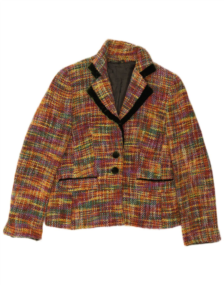 Jachetă Blazer Vintage pentru Damă cu 2 Nasturi IT 44 Medium, Multicolore