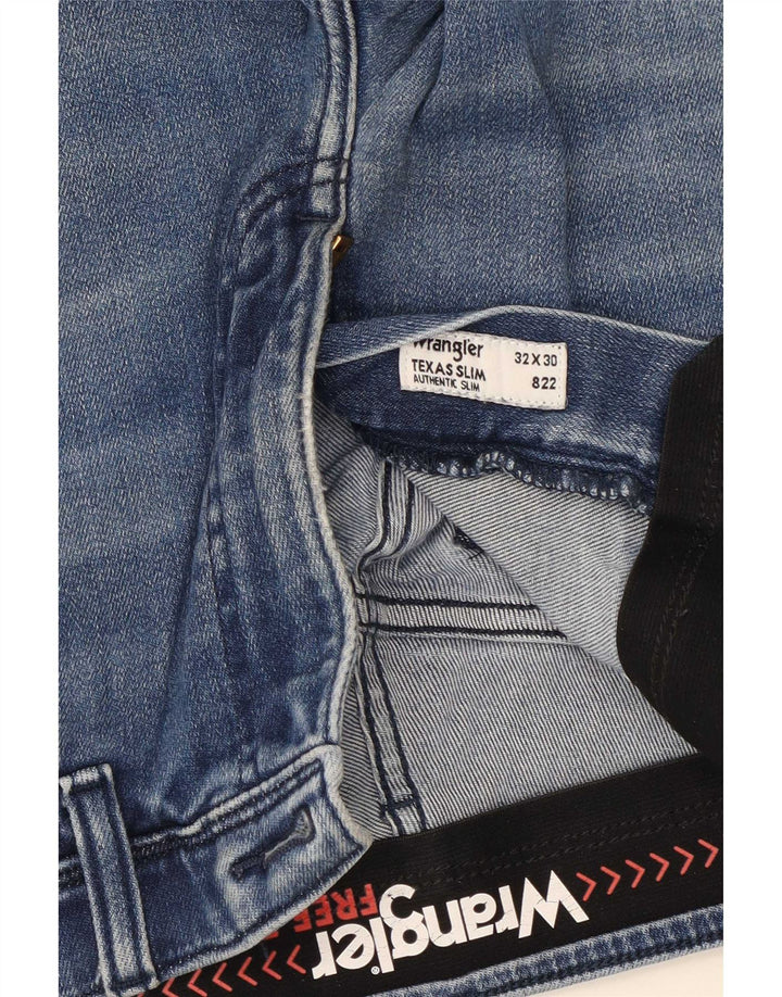 Blugi slim Texas Wrangler pentru bărbați W32 L30 bumbac albastru