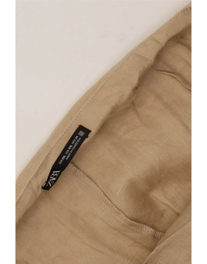 Fusta Sarong Femei Zara 2XL W34 Bej