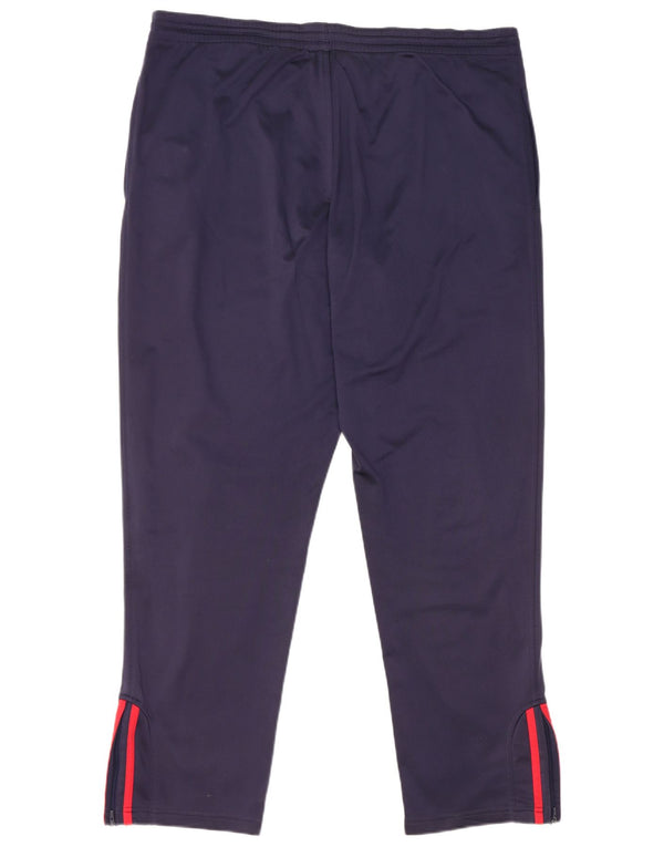 Pantaloni de trening Adidas pentru bărbați Marea Britanie 40/42 Poliester mediu albastru bleumarin
