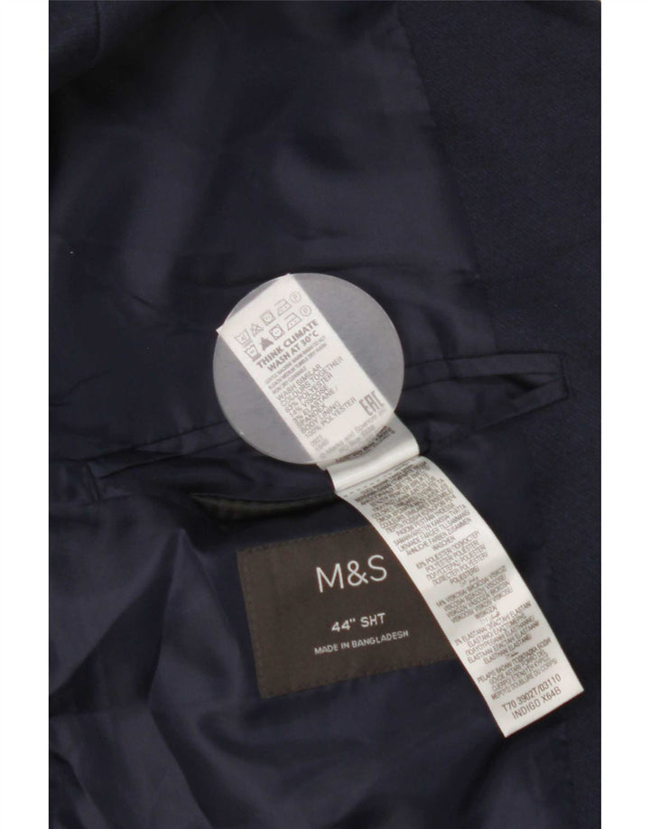 Jachetă pentru bărbați Marks & Spencer, cu 2 nasturi, UK 44 XL, poliester bleumarin