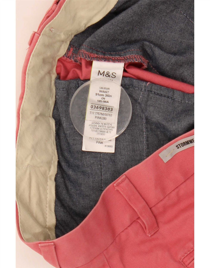 Pantaloni scurți chino pentru bărbați Marks & Spencer W36, bumbac roz mare