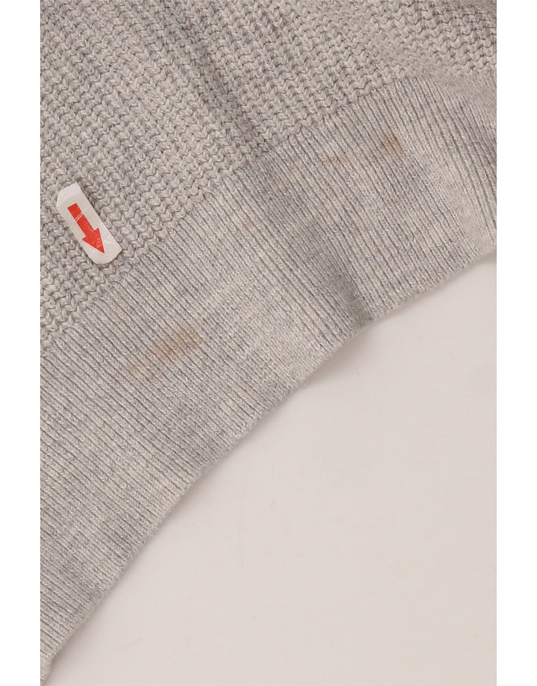 Pulover Superdry pentru bărbați, cu gât crew, bumbac, gri mediu