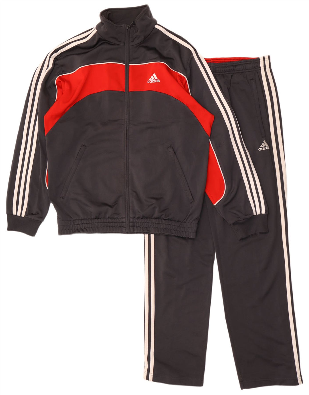 Trening complet pentru bărbați Adidas UK 36/38 Mic, gri, poliester color bloc