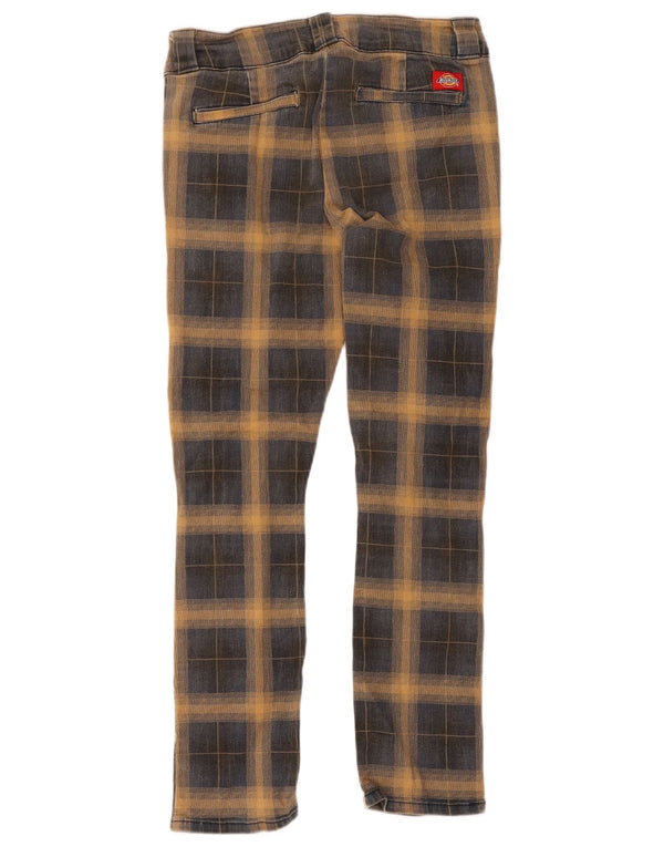 Pantaloni chino subțiri pentru bărbați Dickies US 5 Medium W27 L27 Blue Check Bumbac