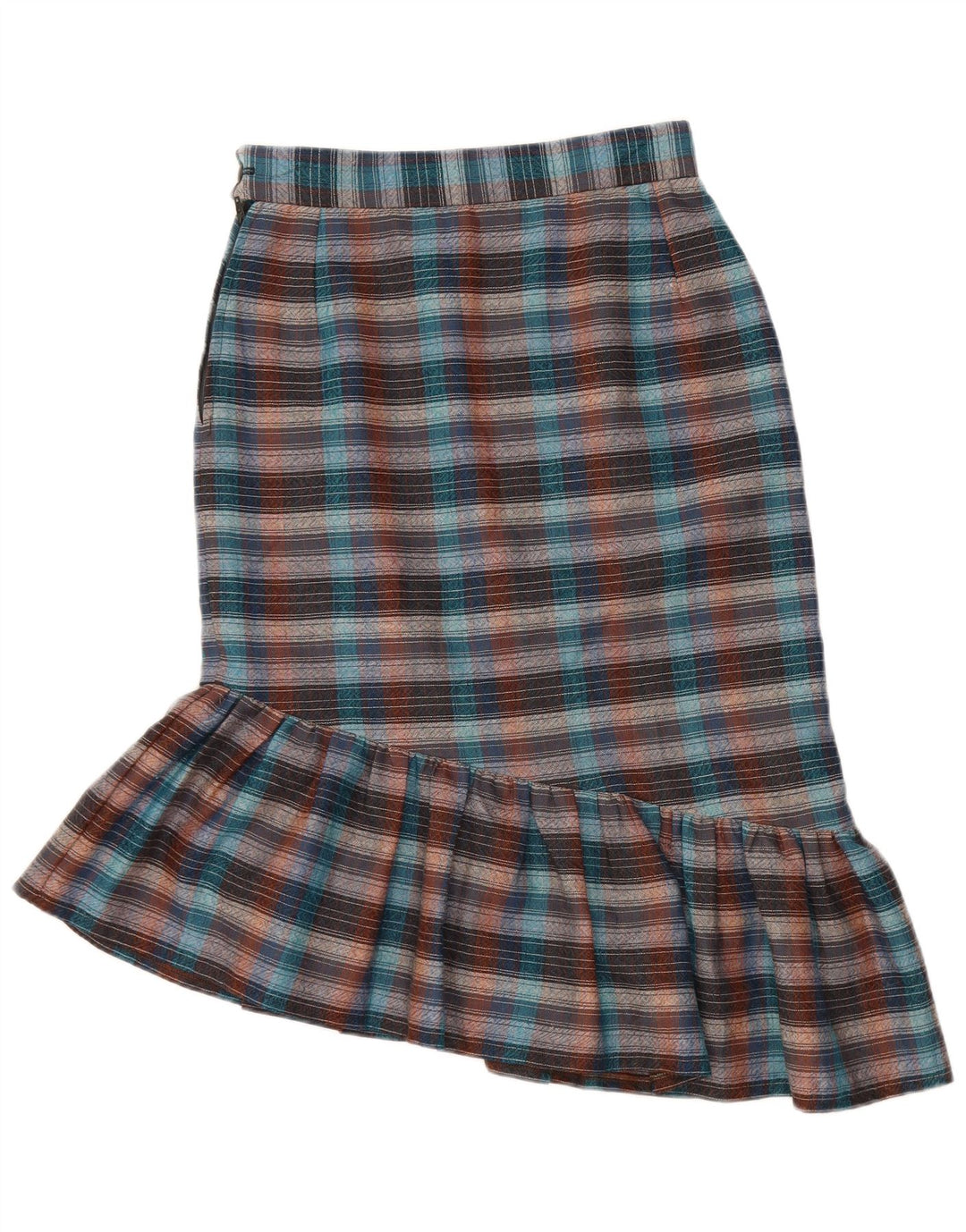 Fustă asimetrică trompetă pentru femei VINTAGE W26 Mic, Multicolore