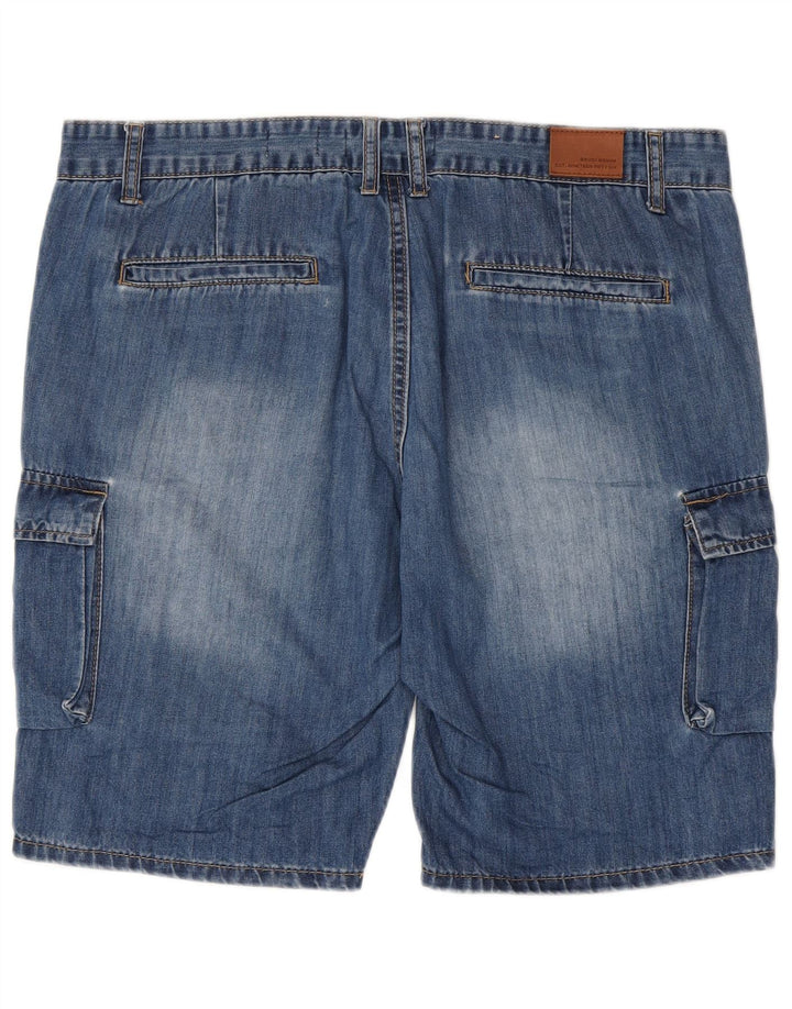 Pantaloni scurți din denim cargo pentru bărbați Brugi W36 Large Blue