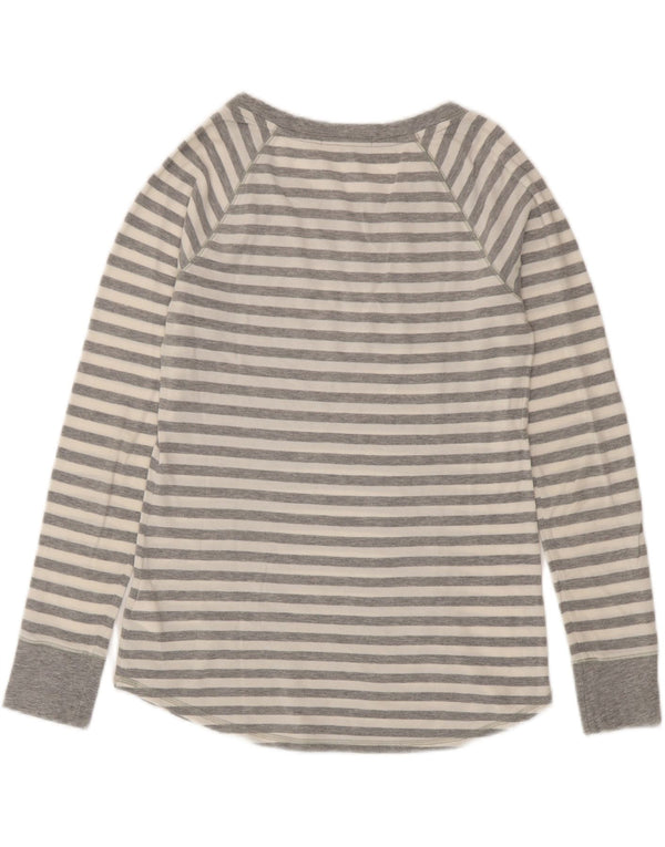 Top pentru femei Gap cu mânecă lungă UK 6 XS bumbac cu dungi gri