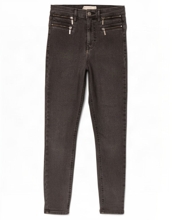 Topshop Blugi Skinny Jamie Crop pentru femei W25 L24 bumbac gri