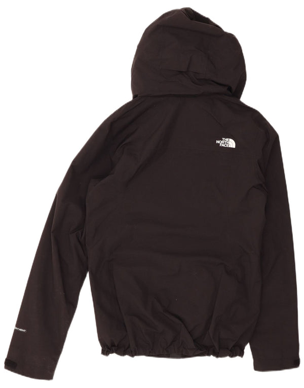 THE NORTH FACE Womens Hooded Rain Jacket UK 10 Small Black Nylon