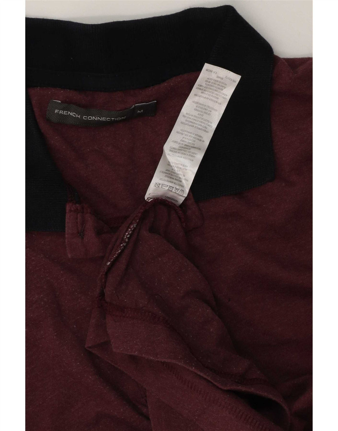 Tricou polo rugby pentru bărbați French Connection, bumbac mediu burgundă