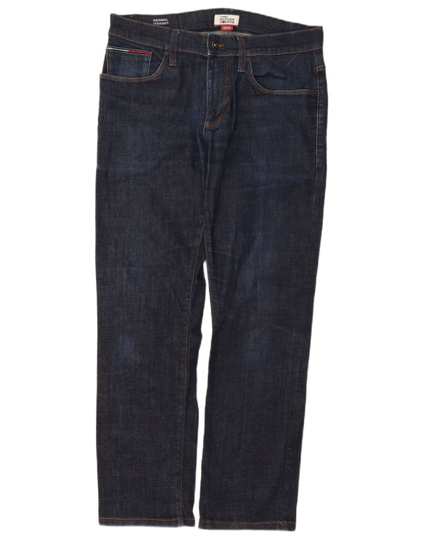 Blugi drepti pentru bărbați Tommy Hilfiger W34 L30 bumbac bleumarin