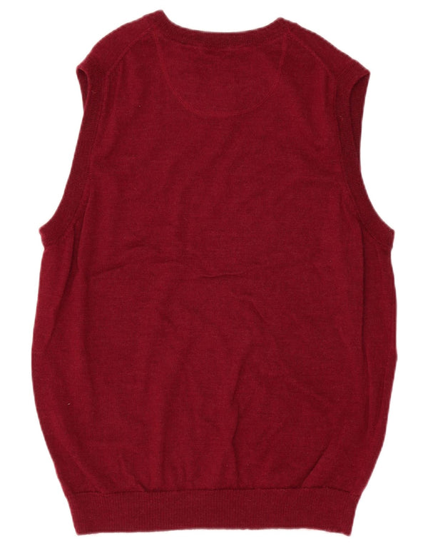 Orvis Mens Vest Tank Top Lână Merinos Burgundy Mediu
