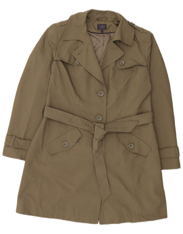 Trench pentru femei Marks & Spencer UK 14 Poliester kaki mare