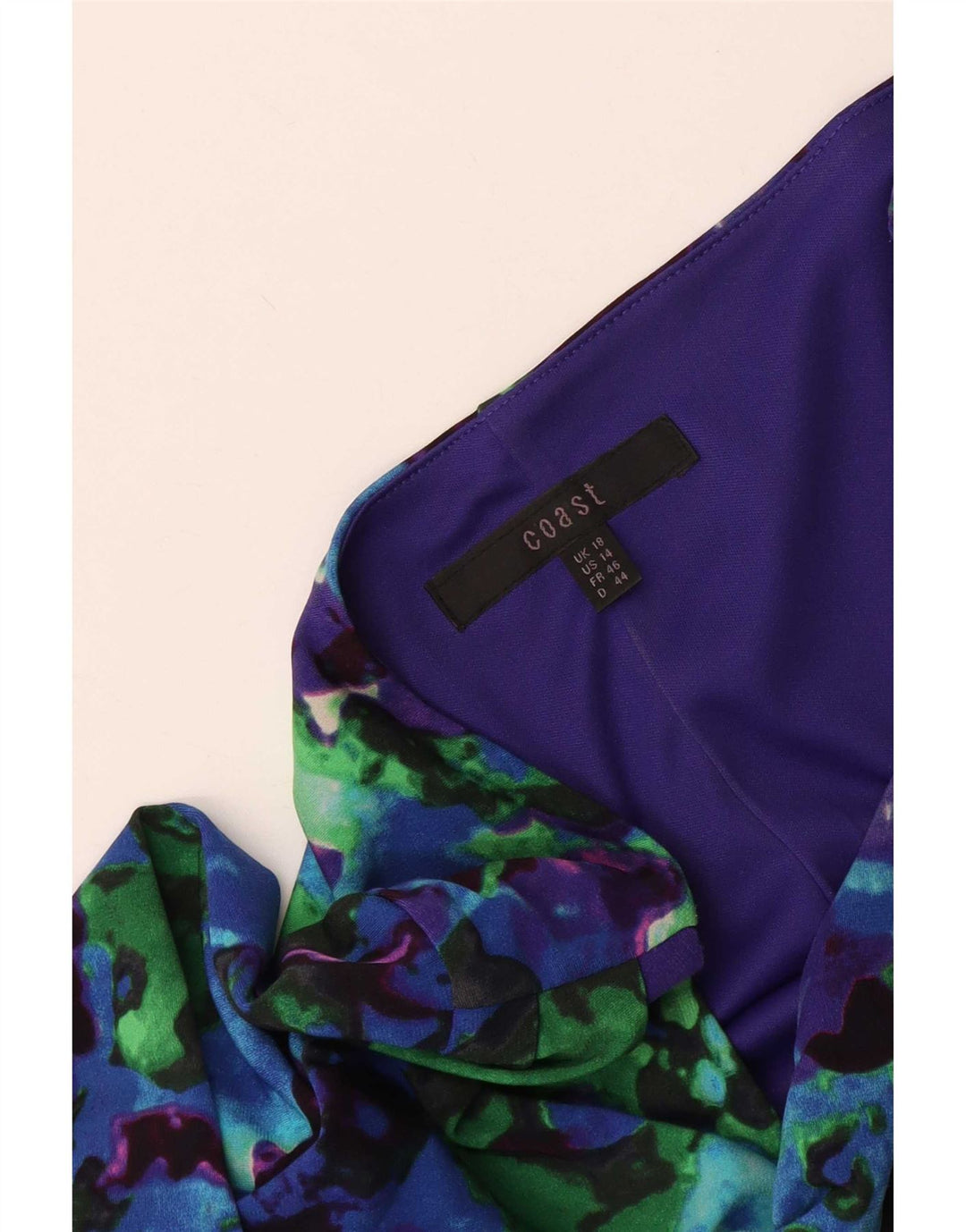 Rochie cu mâneci 3/4 cu model abstract pentru femei Coast UK 18 XL Albastru