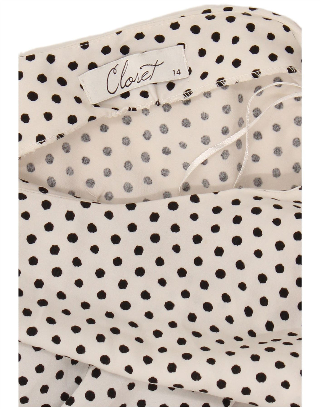 CLOSET Rochie pentru femei fără mâneci, UK 14 Medium Black Polka Dot