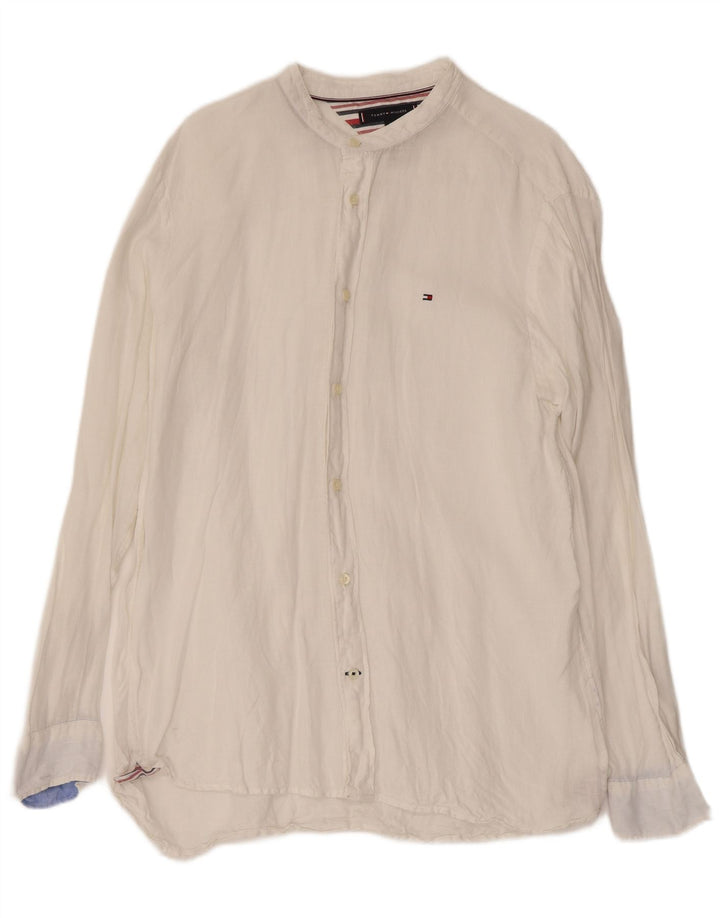 Cămașă TOMMY HILFIGER pentru bărbați, în formă regulată, mare, albă