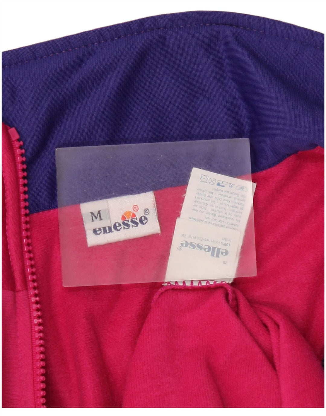 Jachetă de trening pentru femei Ellesse UK 14 Medium Pink Colorblock Retro