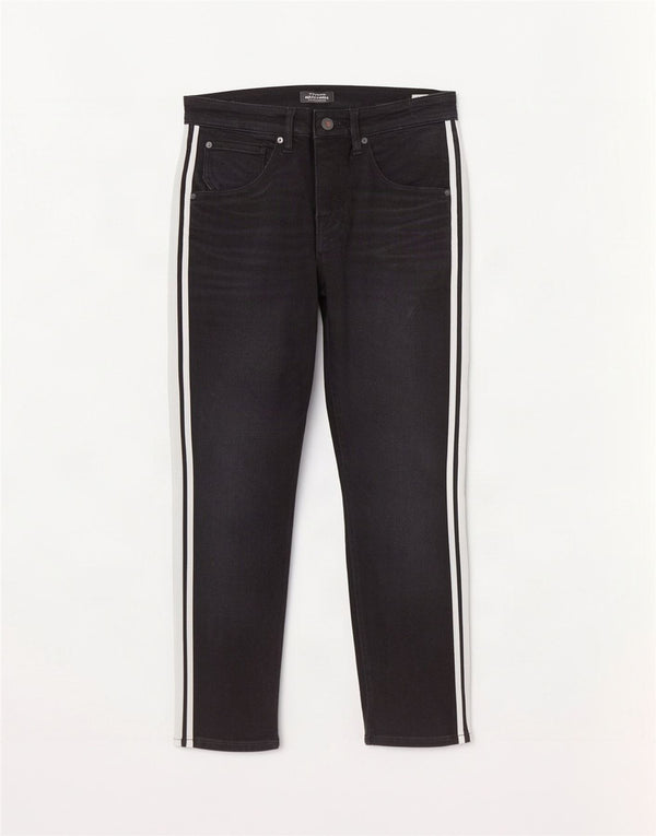 Blugi drepți pentru bărbați Jack & Jones W34 L27 bumbac negru