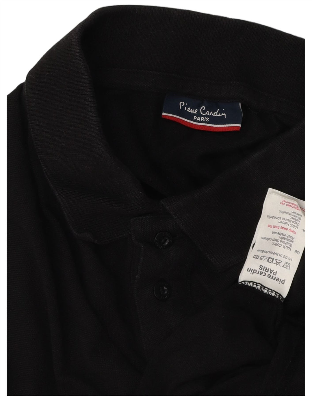 Cămașă polo Pierre Cardin pentru bărbați, mare, negru, bumbac