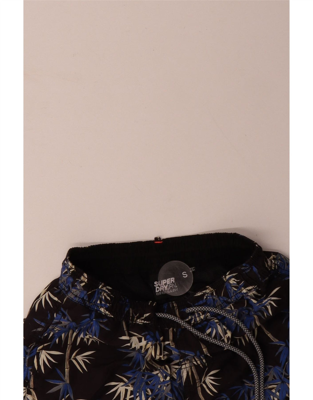 SUPERDRY Pantaloni scurți de înot pentru femei, poliester negru, floral, mic