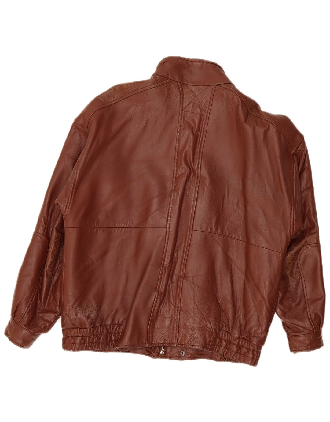 Jachetă de piele vintage pentru bărbați UK 40 mare Burgundy