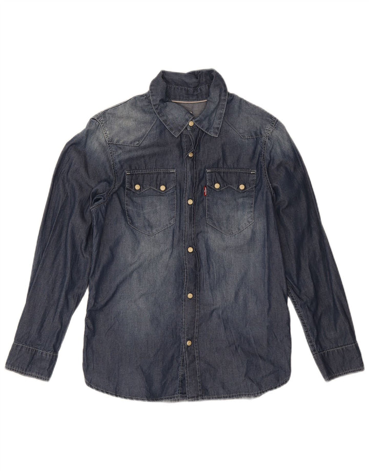 Cămașă Denim Levi's Băieți 11-12 Ani Bumbac Bleumarin