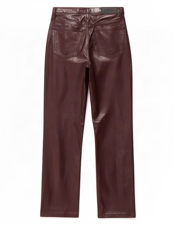 Topshop Pantaloni drepti pentru femei UK 8 Small W26 L26 Violet Poliuretan