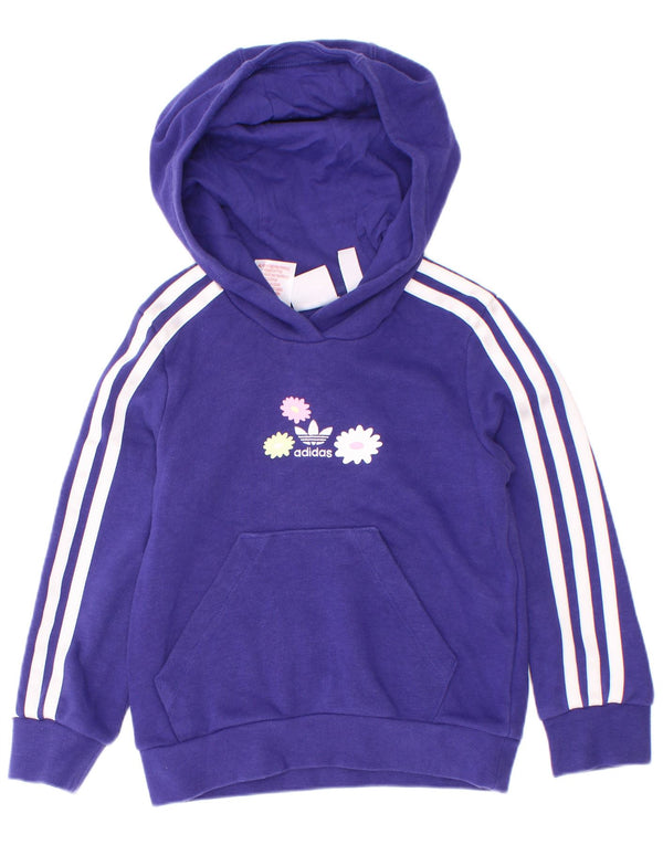 Pulover Adidas Fete Graphic Hoodie 5-6 Ani Violet Floral Bumbac