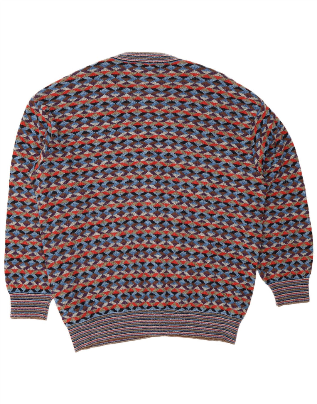 Pulover cardigan pentru bărbați MISSONI IT 54 XL Designer geometric multicolor