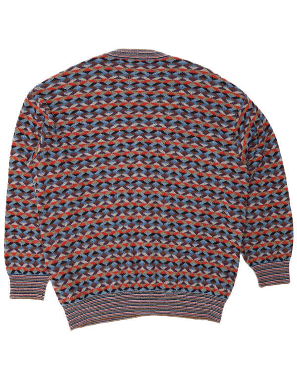 Pulover cardigan pentru bărbați MISSONI IT 54 XL Designer geometric multicolor