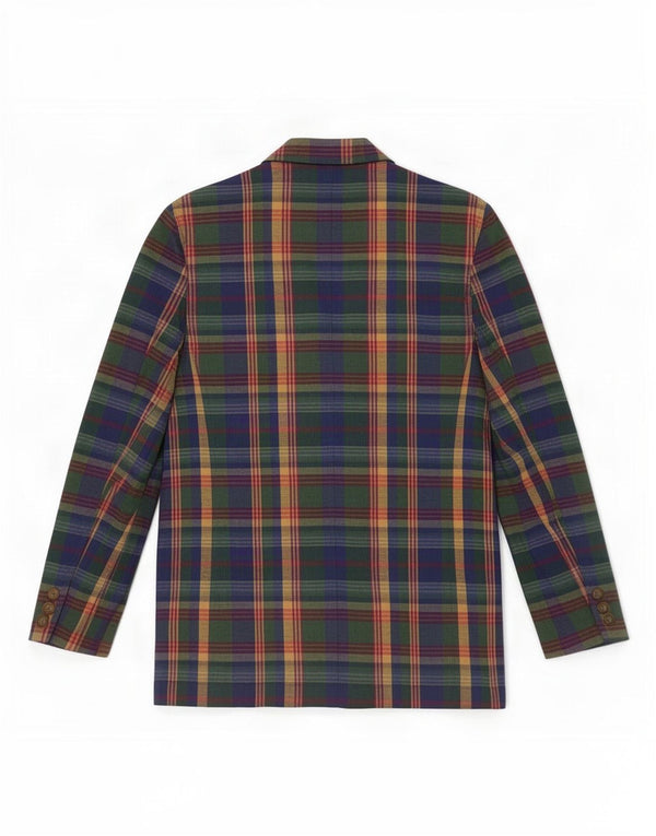 Jachetă blazer pentru femei Lizsport Petite, cu 3 nasturi, US 2 XS, cu carouri multicolore