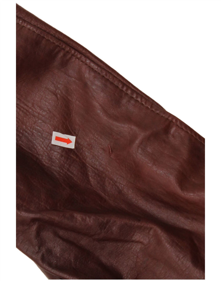 Jachetă de piele pentru bărbați C&A UK 38 Medium Burgundy