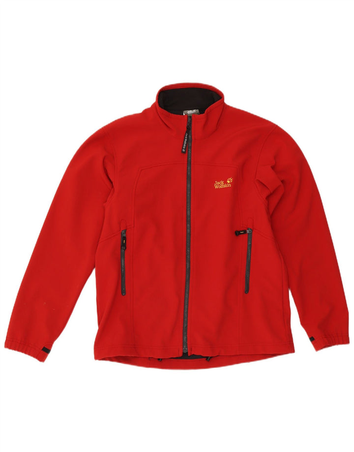 Jack Wolfskin Mens Trening Top Jacket UK 40/42 Poliester roșu mare