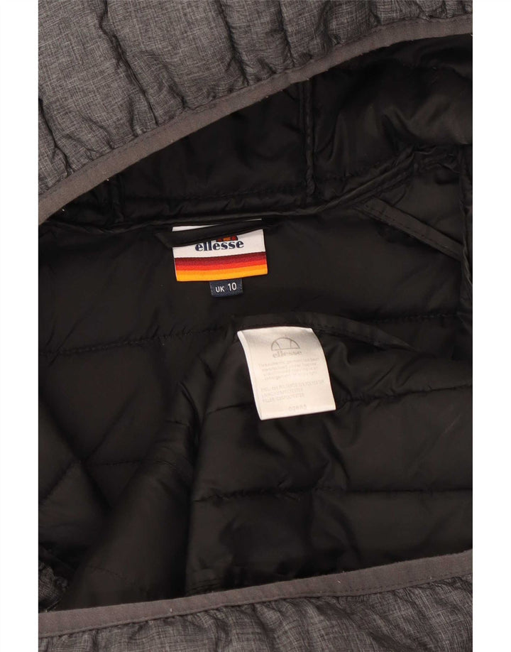 Ellesse Jachetă supradimensionată cu glugă pentru femei UK 10 Small Gri Poliamidă