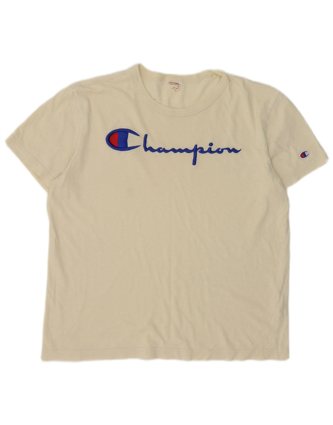 Tricou grafic pentru bărbați Champion Top mediu din bumbac alb